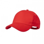 Baseball cap Eco kleur rood  negende weergave