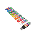 Goedkope USB stick van rubber in diverse kleuren Techmate