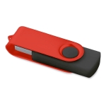 Goedkope bedrukte usb sticks met rubberen behuizing Colorclip kleur rood