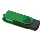 Goedkope bedrukte usb sticks met rubberen behuizing Colorclip kleur groen