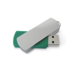 Rechthoekige aluminium draaibare USB-stick Metalflash kleur groen