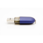 Voordelige USB-stick in de vorm van een capsule Infocap kleur blauw