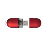 Voordelige USB-stick in de vorm van een capsule Infocap kleur rood