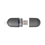 Voordelige USB-stick in de vorm van een capsule Infocap kleur titanium