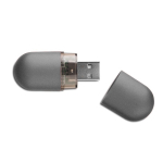 Voordelige USB-stick in de vorm van een capsule Infocap kleur titanium