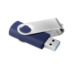 Duurzame USB-stick 3.0 met met rubberen behuizing Techmate 3.0 kleur blauw