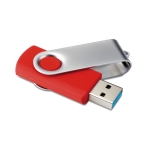 Duurzame USB-stick 3.0 met met rubberen behuizing Techmate 3.0 kleur rood