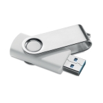 Duurzame USB-stick 3.0 met met rubberen behuizing Techmate 3.0 kleur wit