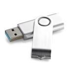 Duurzame USB-stick 3.0 met met rubberen behuizing Techmate 3.0 kleur mat zilver