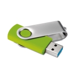 Duurzame USB-stick 3.0 met met rubberen behuizing Techmate 3.0 kleur limoen groen