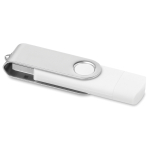 Duurzame USB stick met mobiele verbinding Techmate Otg kleur wit