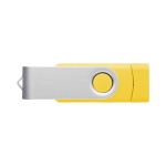 Duurzame USB stick met mobiele verbinding Techmate Otg kleur geel