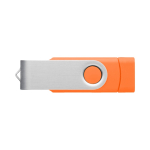 Duurzame USB stick met mobiele verbinding Techmate Otg kleur oranje