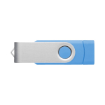 Duurzame USB stick met mobiele verbinding Techmate Otg kleur turkoois