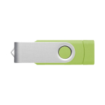 Duurzame USB stick met mobiele verbinding Techmate Otg kleur limoen groen