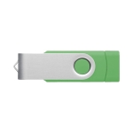 Duurzame USB stick met mobiele verbinding Techmate Otg kleur lichtgroen