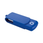 USB-stick van gerecycled plastic in diverse kleuren Recyclemate kleur blauw