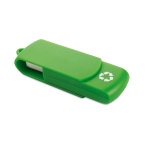 USB-stick van gerecycled plastic in diverse kleuren Recyclemate kleur groen