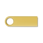 Elegante USB stick met logo met ronde handgreep Compacto Round kleur goud