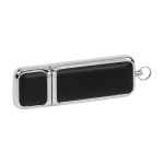 Elegante usb stick met cover die leer en metaal combineert Classic kleur zwart