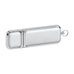 Elegante usb stick met cover die leer en metaal combineert Classic kleur wit