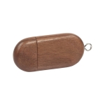 USB stick hout ovale vorm Oval Wood kleur donker hout