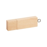 Rechthoekige houten USB stick graveren Ecologic 3.0 kleur licht hout