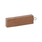 Rechthoekige houten USB stick graveren Ecologic 3.0 kleur donker hout