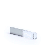 Metaal en glazen USB-stick met LED-verlichting Led Clear