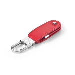 Leren USB-sleutelhanger met leren USB karabijnhaak Hook kleur rood