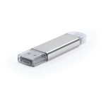 USB-stick met volledige connectiviteitsopties USB Otg-C Complete kleur zilver