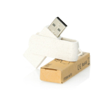 Tarweriet usb stick hout bedrukken Ecocare USB kleur beige