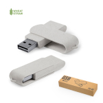 Tarweriet usb stick hout bedrukken Ecocare USB kleur beige