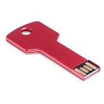 Metalen USB in sleutelvorm met 3.0 aansluiting USB 3.0 sleutel kleur rood