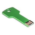 Metalen USB in sleutelvorm met 3.0 aansluiting USB 3.0 sleutel kleur groen