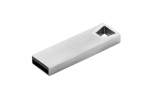 Compacte aluminium metalen USB stick bedrukken Trapezium kleur zilver