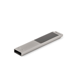 Metalen USB-stick met LED-verlichting en eigen logo LED Thin kleur zilver