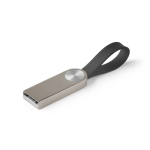 Metalen USB-stick met logo met siliconentape Ironflash kleur zilver