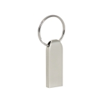 Kleine metalen USB-stick met sleutelhanger Keyring kleur zilver