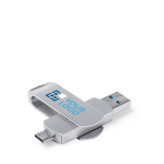 Metalen pendrive met draaisysteem en type-C aansluiting