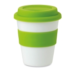 Goedkope aanpasbare plastic koffiebekers met logo 350ml Takeaway kleur groen