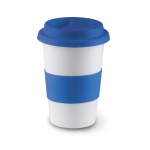 Reismok bedrukken met siliconen band 400ml Takeaway Plus kleur blauw