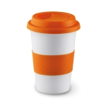 Reismok bedrukken met siliconen band 400ml Takeaway Plus kleur oranje