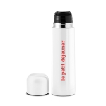 Stalen gepersonaliseerde thermosfles in felle kleuren 500ml Colors kleur wit hoofdweergave tweede weergave