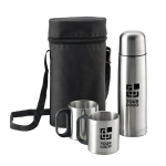 Gepersonaliseerde thermosset met stalen bekers 500 ml Picnic Set met afdrukgebied