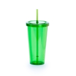 Glazen met rietje en transparante kleur van 750 ml Straw kleur groen  negende weergave