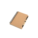 Notitieboekje van gerecycled papier B6 blanco vellen EcoBasic Small kleur beige