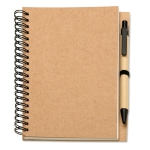 Notitieboekje van gerecycled papier B6 blanco vellen EcoBasic Small kleur beige derde weergave