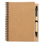 Notitieboekje van gerecycled papier B6 blanco vellen EcoBasic Small kleur beige