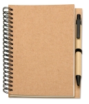 Notitieboekje van gerecycled papier B6 blanco vellen EcoBasic Small kleur beige vierde weergave